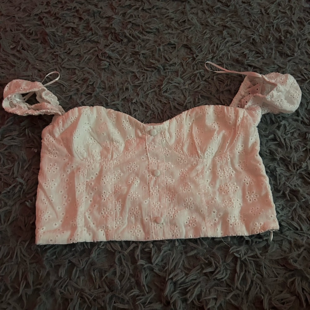 Princess Polly White Eyelet Blouse